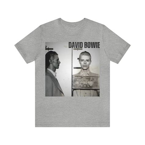 David Bowie Mugshot Photograph Graphic Tee Shirt for Men and Women ...