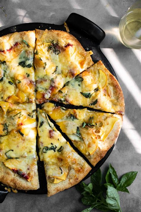 Blue Cheese Peach Pizza With Honey Naturally Ella