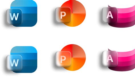 Frosted Glass Office Icons Figma