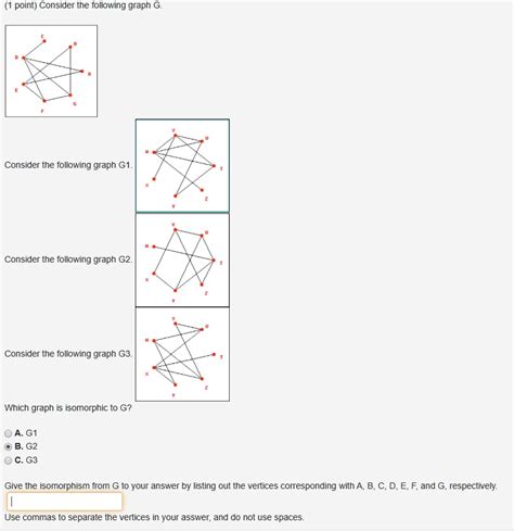 Solved Point Consider The Following Graph G Consider The Following