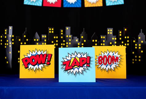 Superhero Backdrop Printable