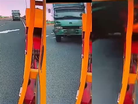 拖吊車停路肩遭貨櫃車「硬上」 驚悚19秒片網：睡著了？ 社會 中時新聞網