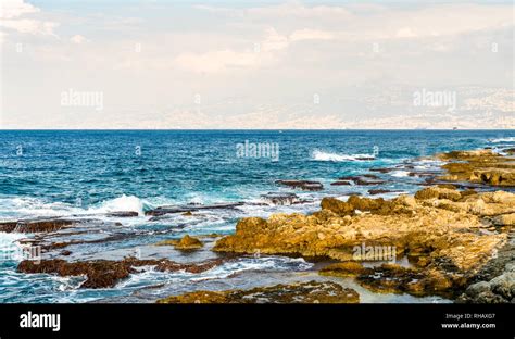 Mediterranean Coast at Beirut, Lebanon Stock Photo - Alamy