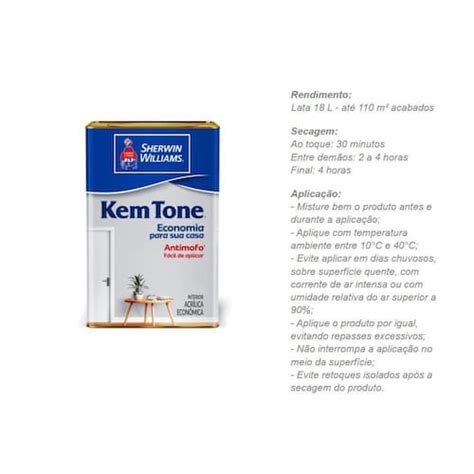 Tinta Acr Lica Fosca Kem Tone Sherwin Williams L Cobertura Superior