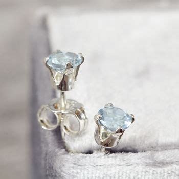 Aquamarine Stud Earrings By Artique Boutique Notonthehighstreet