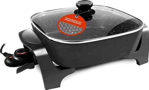 Amazon.com: Nonstick Extra Deep Electric Skillet - Serves 6 to 8 People (7.5Qt.): Home & Kitchen