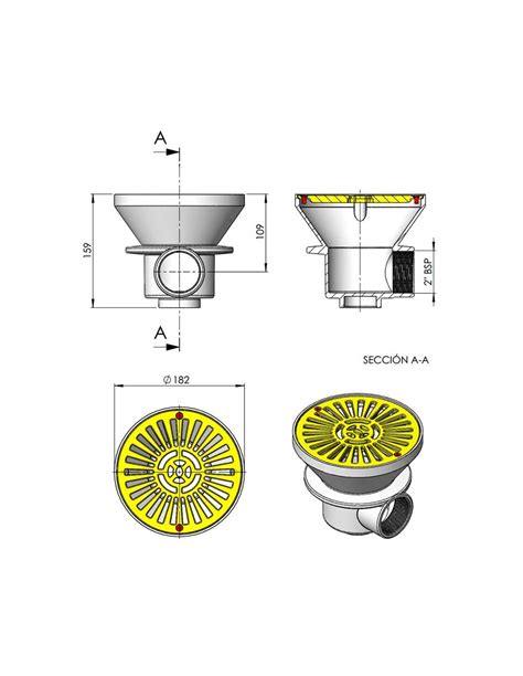 Rejilla Sumidero QP De 200mm Para Piscinas InPool