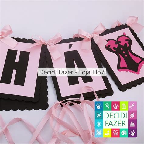 Arquivo de Corte Bandeirola Chá de Lingerie Elo