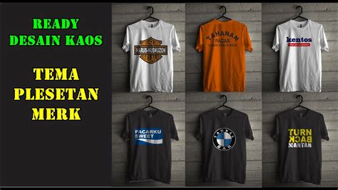 Ready Desain Kaos Tema Plesetan Merk Youtube