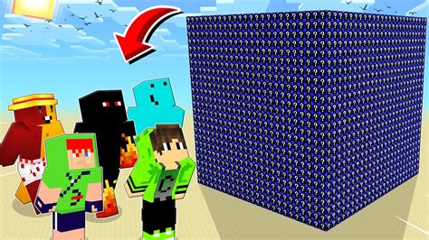 DESAFIO CUBÃO DE LUCKY BLOCK BURACO NEGRO CONTRA YOUTUBERS NO MINECRAFT