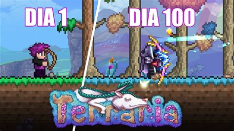 Pase Dias Usando Arcos En Terraria Modo Maestro Youtube