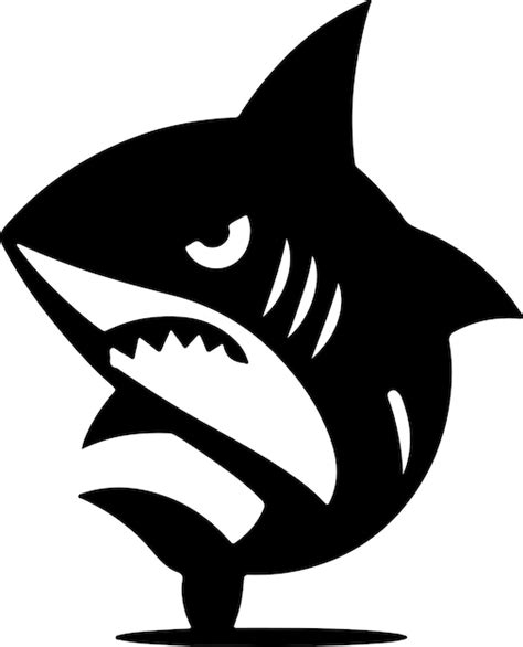 Premium Vector A Minimal Angry Shark Vector Flat Illustration