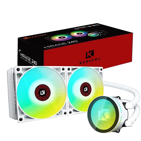 Buy Kediers 240mm Aio Rgb Cpu Liquid Cooler Rotating Infinity Mirror Design Rgb Connector 120mm