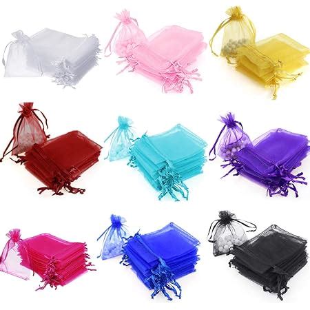 Amazon Jexila 120PCS Sheer Organza Bags 5X7 Inches Mesh Drawstring