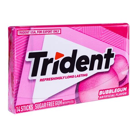 Order Trident Sugar Free Gum Bubblegum 14 Pack Online At Special Price