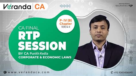 Ca Final Corporate And Economic Laws Rtp Session By Punith Kedia