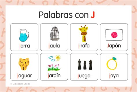 100 Palabras Con J Con Imágenes