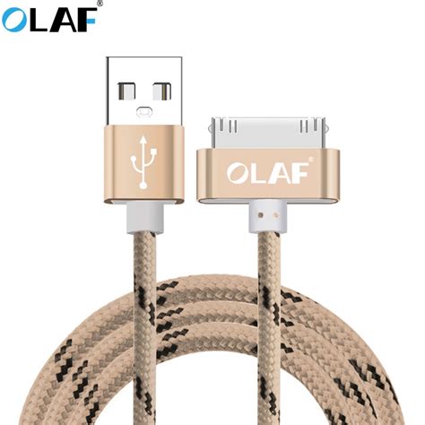 OLAF For Iphone 4 USB Charger Cable 30 Pin Braided Nylon Premium USB