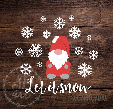 Let It Snow Svg Christmas Gnome Svg Gnome Svg Winter Gnome Etsy Norway