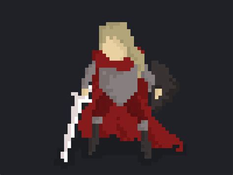 Pixel Art Animation of a Female Knight by Adam Hoffman on Dribbble