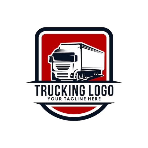 Logo illustrationsdesign für lkw transporte Premium Vektor