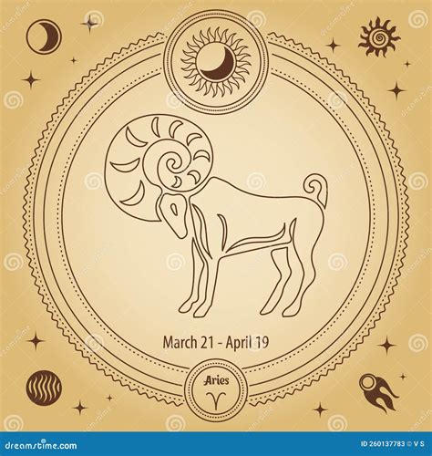 Signo De Zodiaco De Aries Signo De Horoscopio Astrol Gico Dibujo