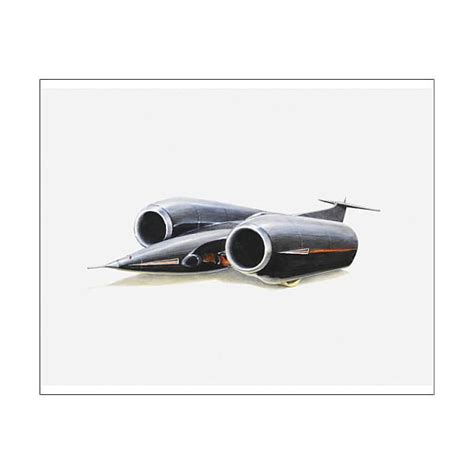 Prints Of Illustration Of Thrust Ssc Super Sonic Car Broke Land