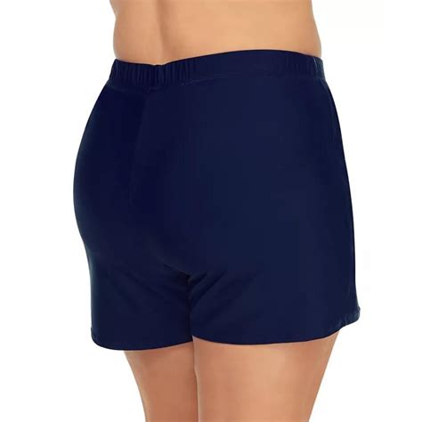 Island Escape Womens Swim Shorts Swimsuit Blue Size 16w