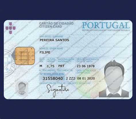 Portugal Id Card Psd Template Rh Editography