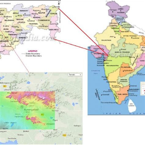 Location Of The Study Area Aurangabad Download Scientific Diagram