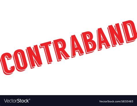 Contraband Rubber Stamp Royalty Free Vector Image