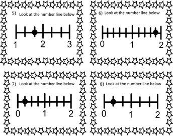 MIXED NUMBERS ON A NUMBER LINE MATCH by I HEART 4th grade | TpT