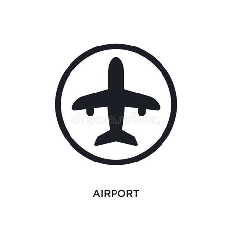 Icono De Aeropuerto En Ilustración Vectorial De Estilo Diferente Dos