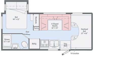 Minnie Winnie | Floorplans | Winnebago RVs Step Tv, Winnebago Minnie ...