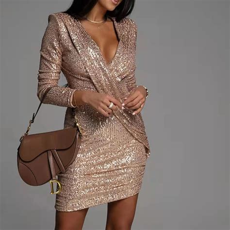 Rose Gold Sequin Bodycon Mini Dress Dresses Images 2022 Page 9