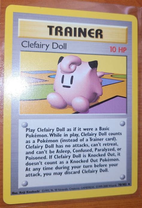 Clefairy Doll Rare Base Set Excellent Pokemon Card Ebay