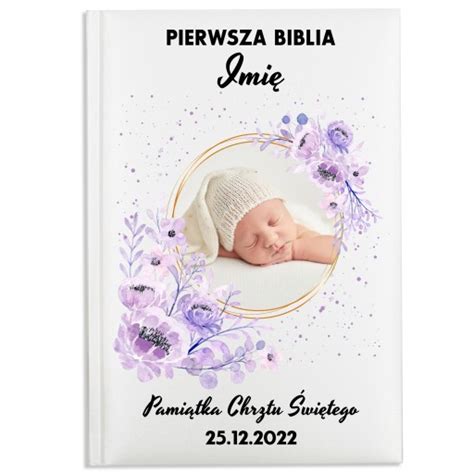 Personalizowana PIERWSZA BIBLIA Prezent Na CHRZEST 12903345865