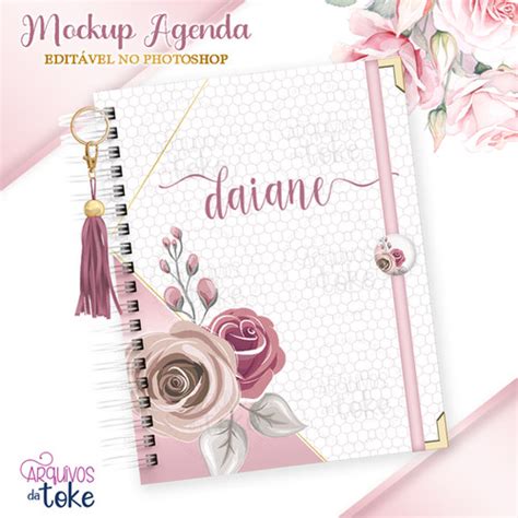 Mockup Editável Agenda Wire o Inteiro Arquivos Da Toke