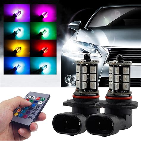 V Rgb Remote Control H H H Smd Color Changing Car Led Fog