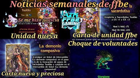 Noticias Semanales De Ffbe Choque De Voluntades Forja De Armas