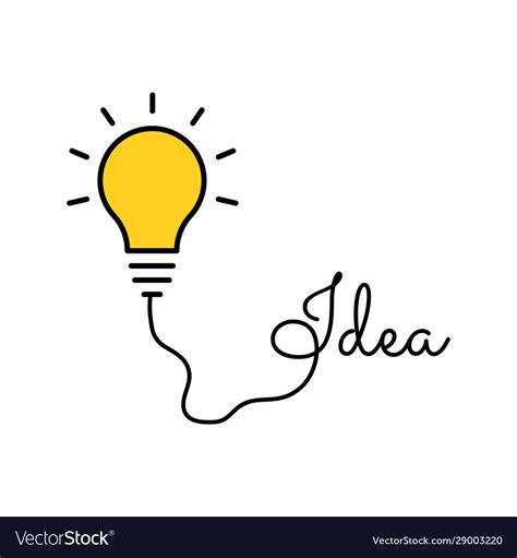 Bulb light idea concept big ideas inspiration Vector Image