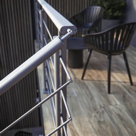 Garde-corps aluminium noir 2m pose latérale, Alya ARTENS, en kit ...