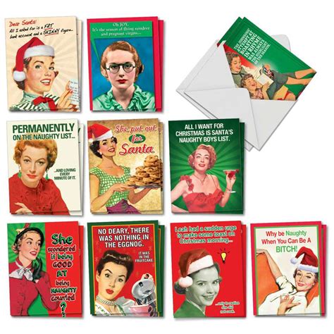 Naughty Is Nice Humorous Christmas Assortment Of Cards