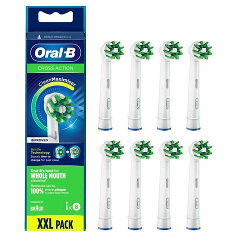 Насадка для зубных щеток Oral B CrossAction EB50RB 8 8 шт купить в