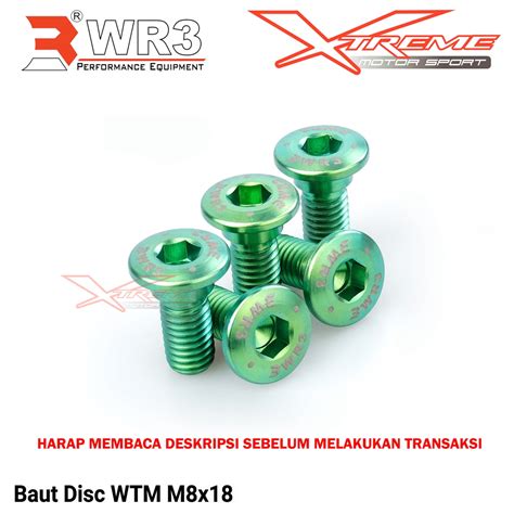 Jual Baut Disk Cakram Piringan Wr Titanium M X M X M X Uk