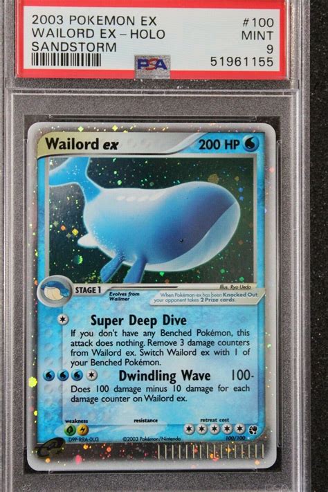 Mavin Pokemon Psa 9 Ex Sandstorm 100 Wailord Ex Mint 2003 Mint