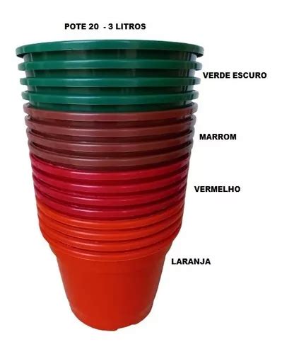 Vasos Pl Stico Coloridos Litros Pote Para Mudas Parcelamento