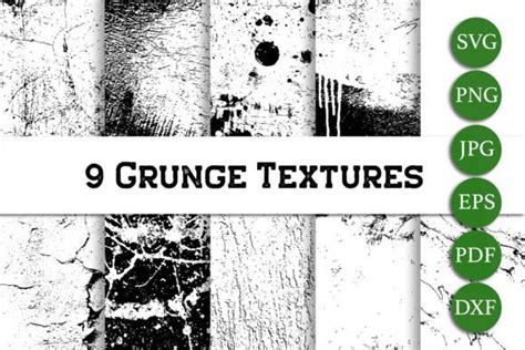 Distressed Grunge Textures Bundle Svg Graphic By Neauth Creative Fabrica