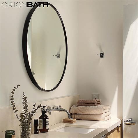 Ortonbath Matte Black Framed Round Hot Selling Framed Bath Home Smart