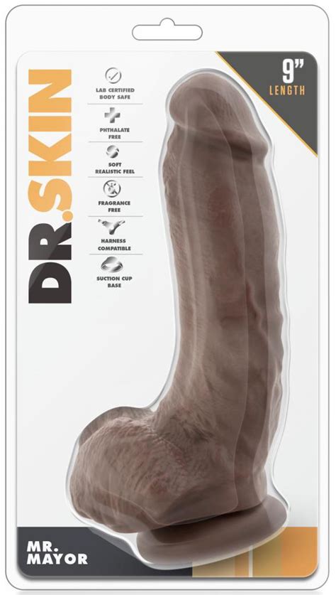 Gode réaliste Mr Mayor Dr Skin 16 x 5cm Marron BDSM Univers